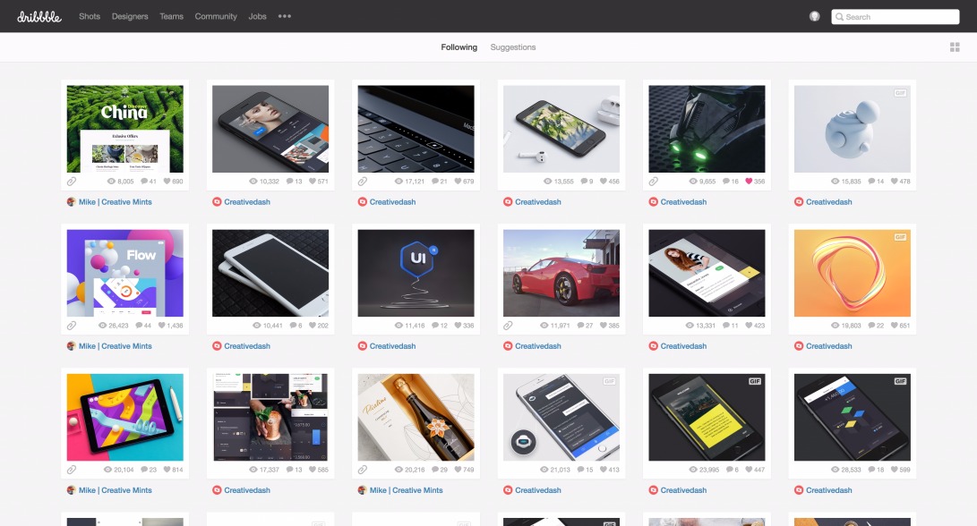 Dribbble - Show and tell for designers