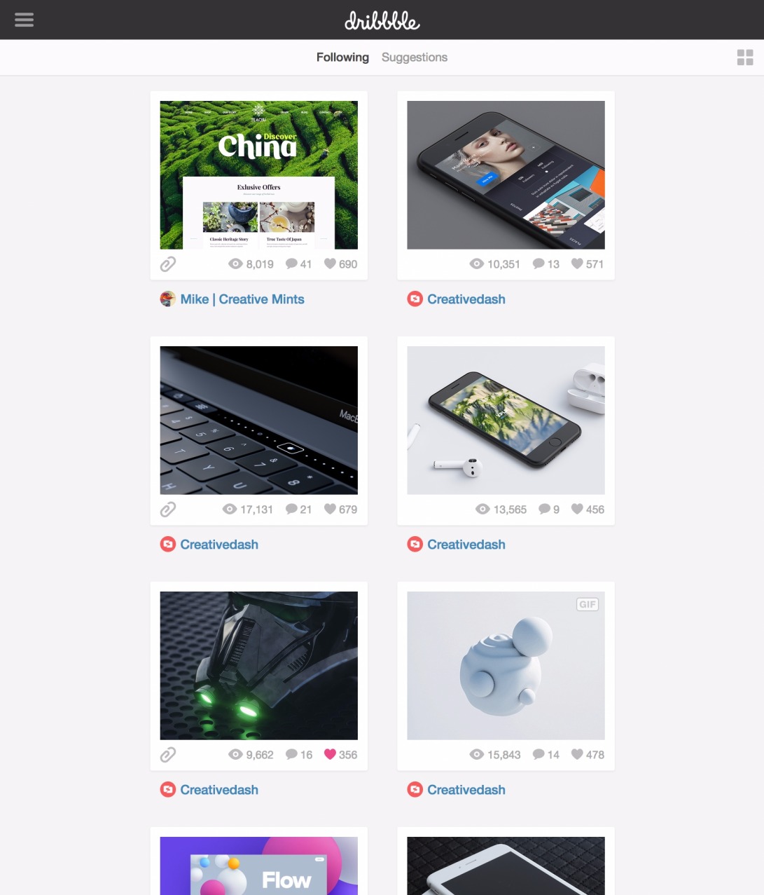 Dribbble - Show and tell for designers