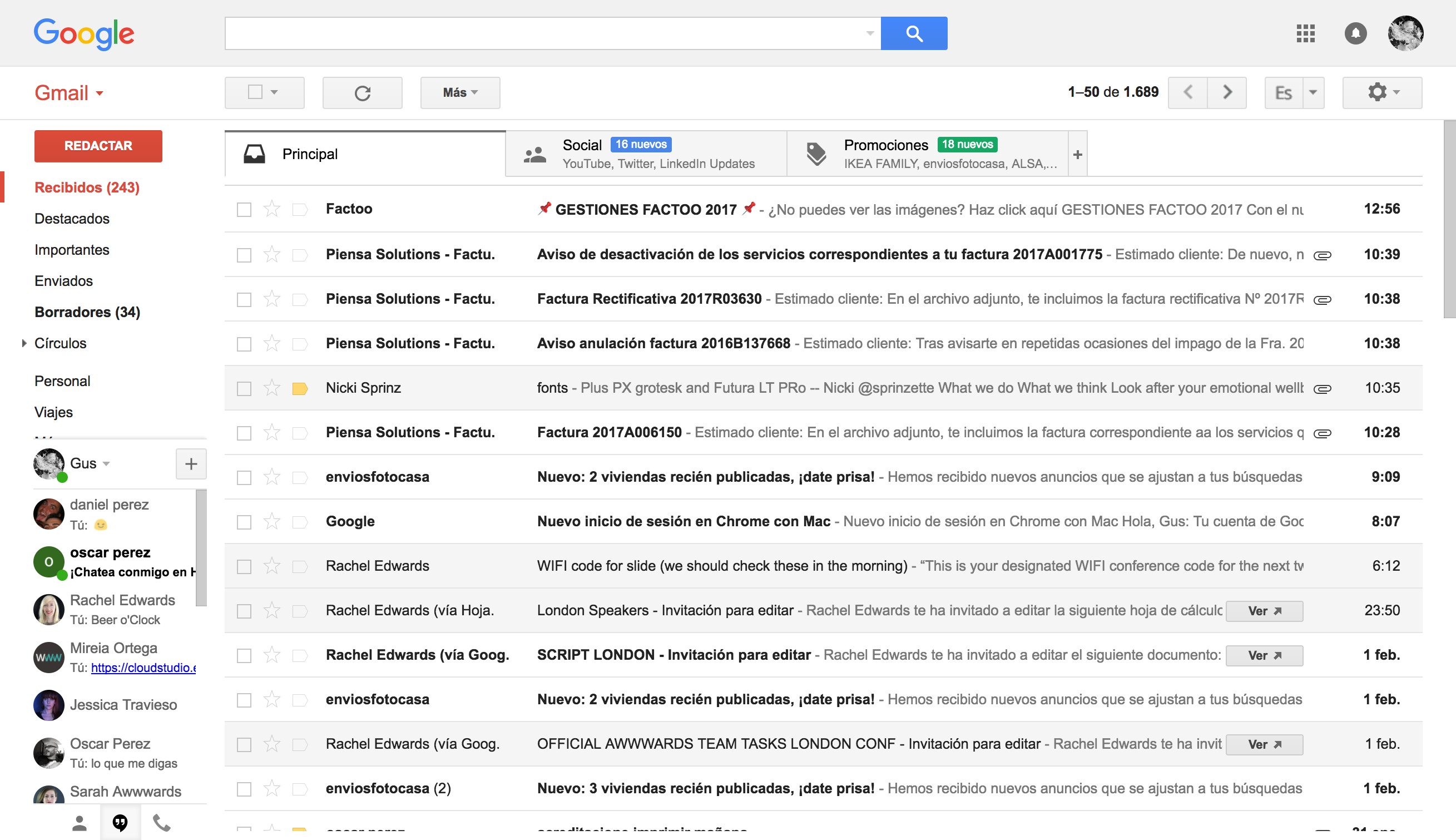 Recibidos (243) - atmugica@gmail.com - Gmail