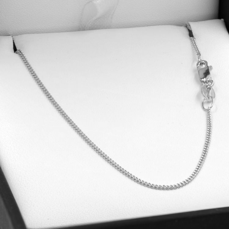 45cm Sterling Silver Round Curb Chain Necklace - SN-CD30