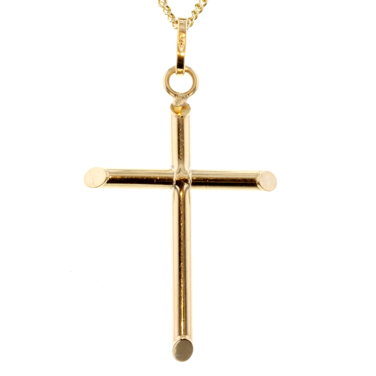 9ct Yellow Gold Cross Pendant - RCP-10