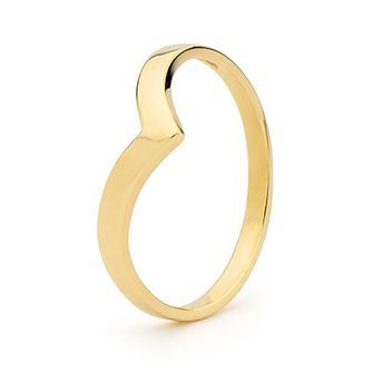 9 ct. Gold wishbone ring - BEE-41061