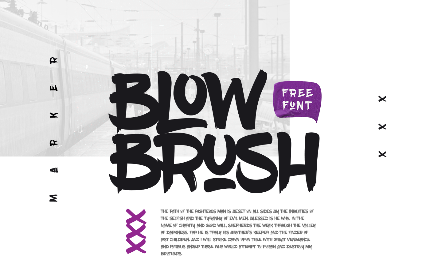 BlowBrush free font on Behance