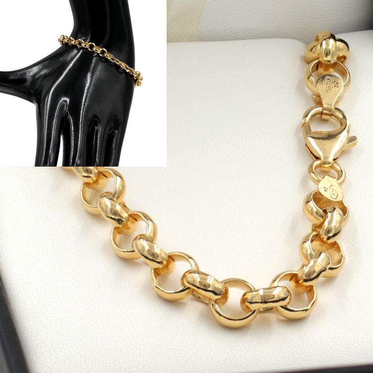 Yellow Gold Belcher Chain Bracelet