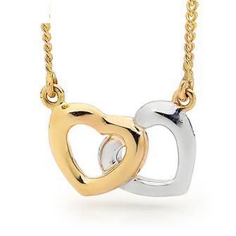 Two Hearts Necklace - Gold 