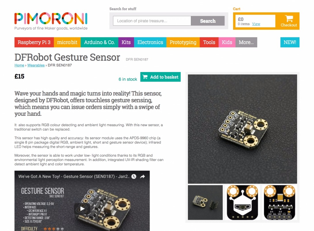 DFRobot Gesture Sensor - Pimoroni Shop