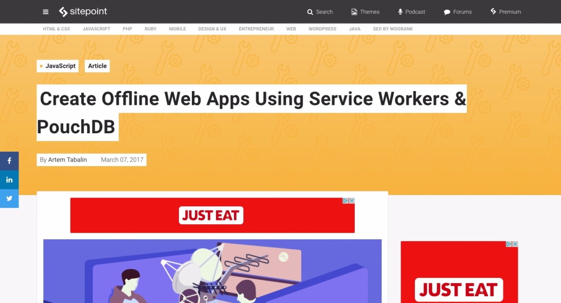 Create Offline Web Apps Using Service Workers & PouchDB