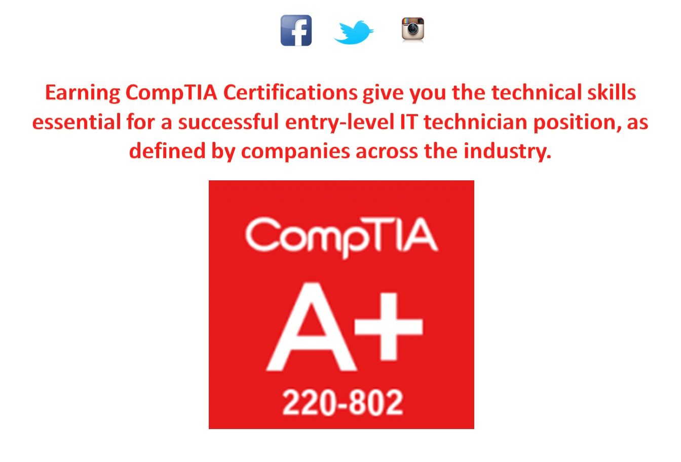 CompTIA A+ Combo Pack Certifications Packages