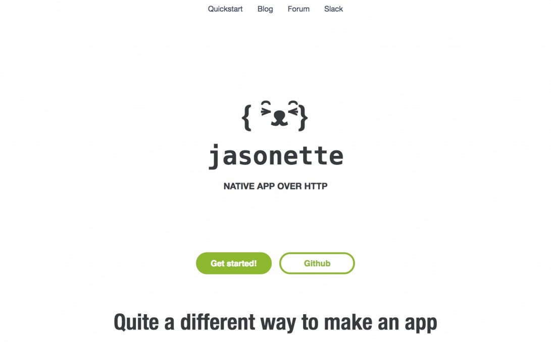 Jasonette - Native App over HTTP