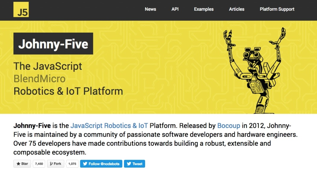 Johnny-Five: The JavaScript Robotics & IoT Platform