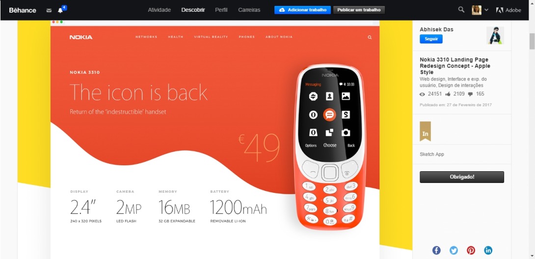 Nokia 3310 Landing Page Redesign Concept - Apple Style on Behance