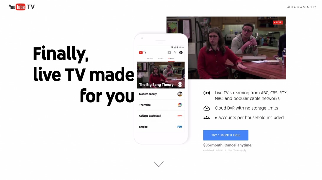 YouTube TV - Watch & DVR Live Sports, Shows & News