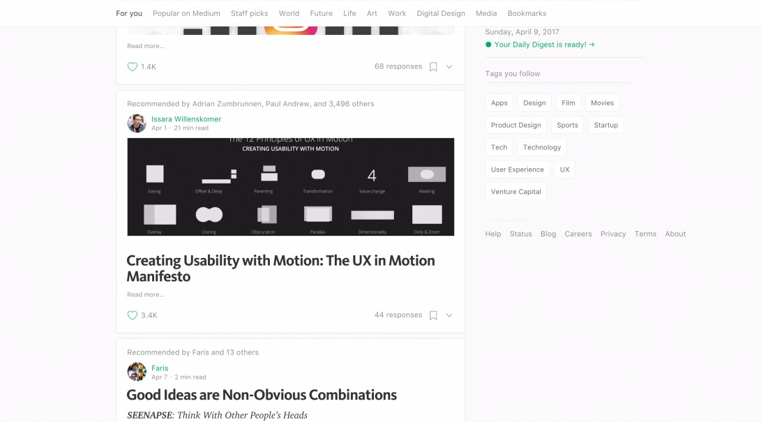 Medium – Read, write and share stories that matter