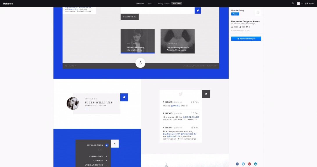 Responsive Design — A news on Behance