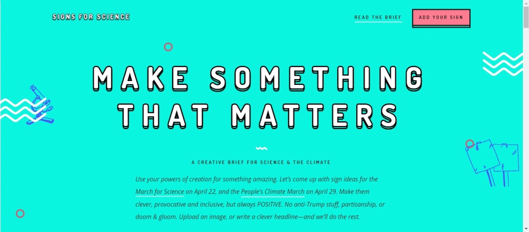 Signs for Science - Make Something That Matters