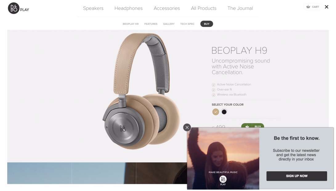 Beoplay H9 - wireless, over-ear headphones with ANC