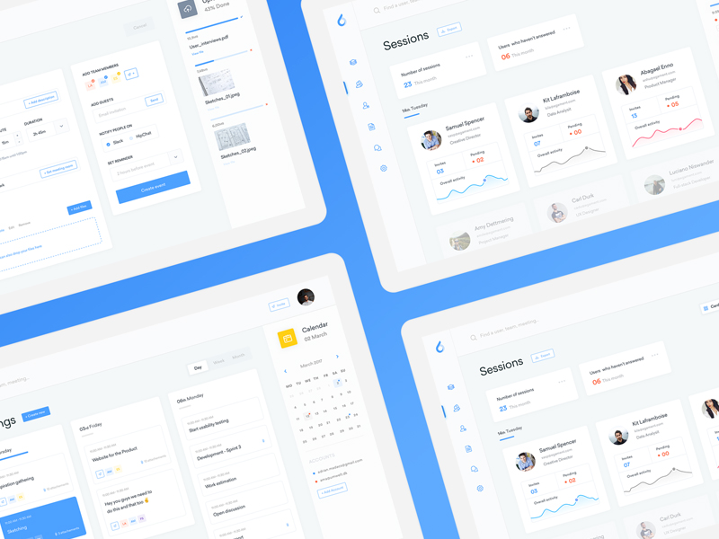 Productivity Dashboards Sketch freebie - Download free resource for Sketch - Sketch App Sources