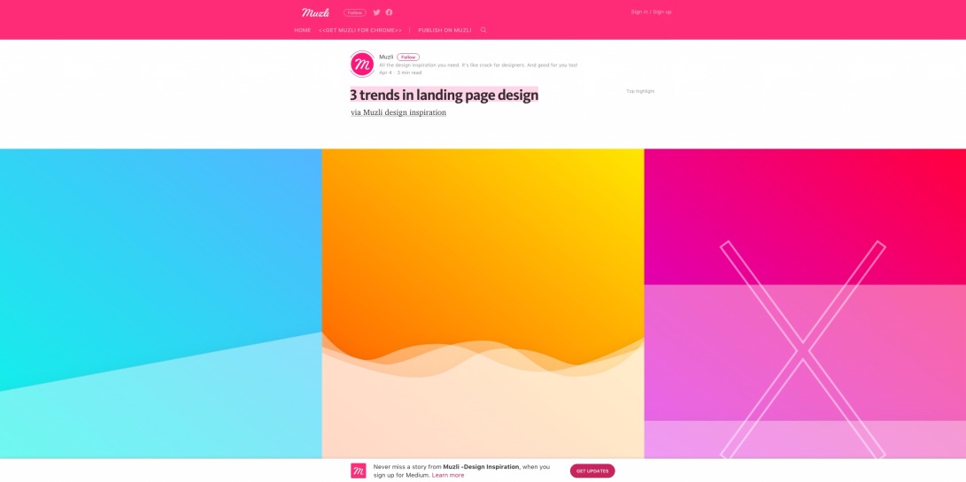 3 trends in landing page design – Muzli -Design Inspiration