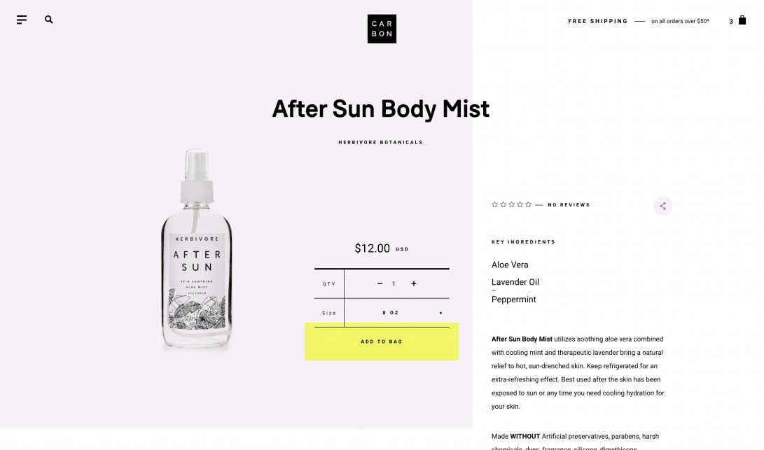 After Sun Body Mist - Carbon Beauty