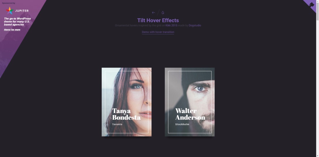 Tilt Hover Effects | Codrops
