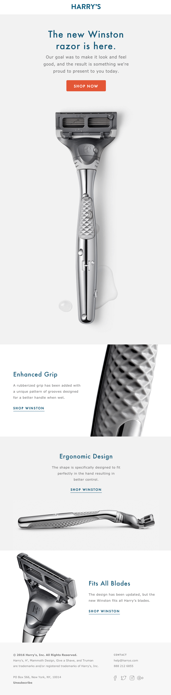 Meet the new Winston Razor - Really Good Emails