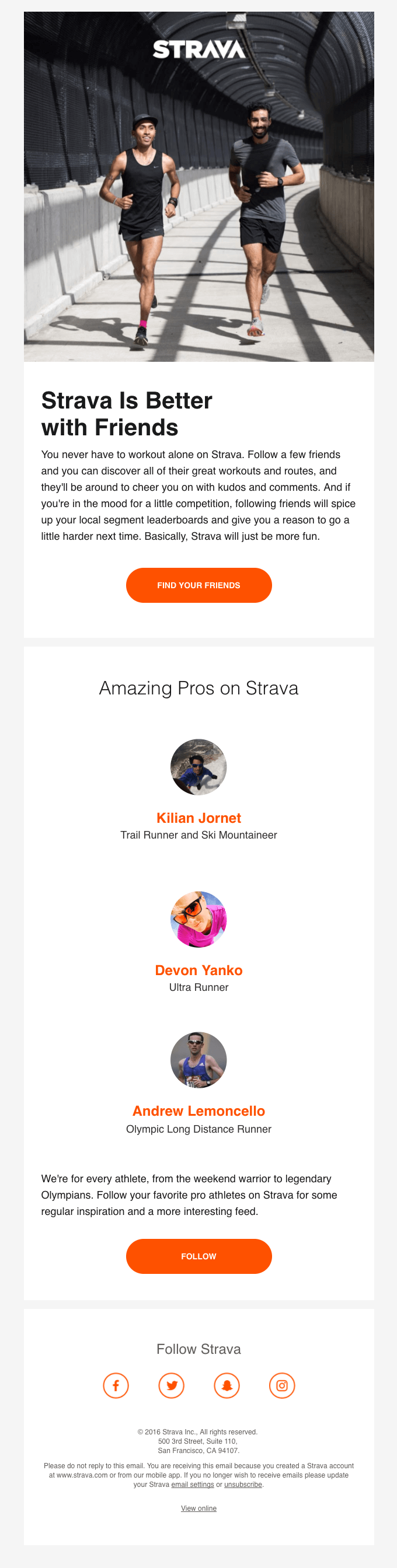 Your friends on Strava - Really Good Emails