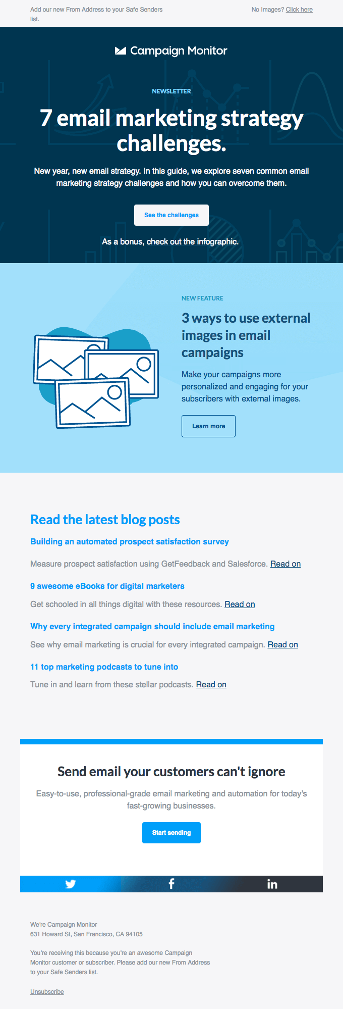 January News: 7 email marketing challenges | Increase engagement with external images - Really Good Emails