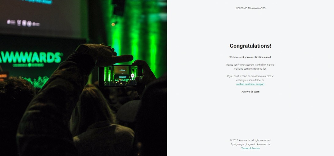 Register to Awwwards