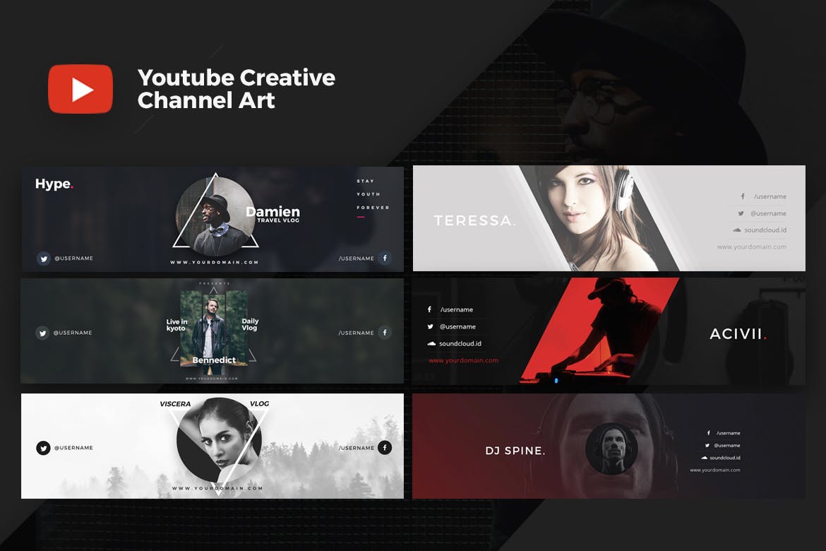 Youtube Creative Cover V.1 by micromove on Envato Elements