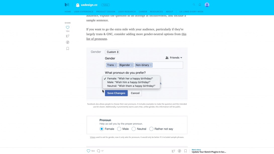 Form - Designing forms for gender – uxdesign.cc