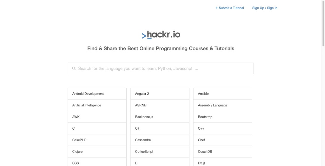 Find the best online programming courses & tutorials - Hackr.io