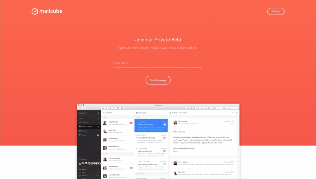 join our private beta | mailcube
