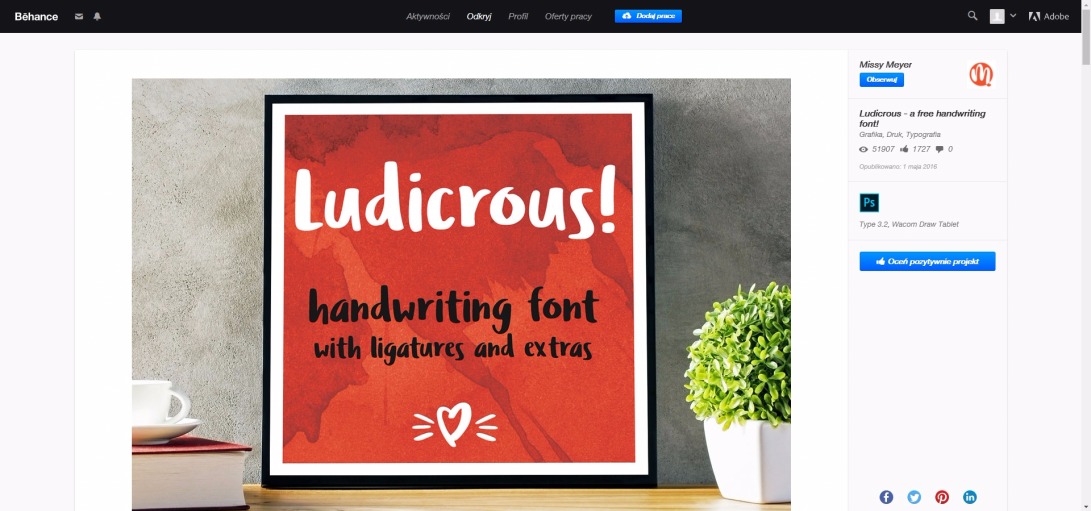 Ludicrous - a free handwriting font! on Behance