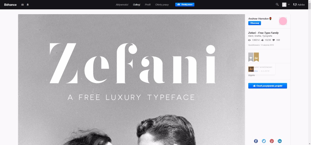Zefani - Free Type Family on Behance