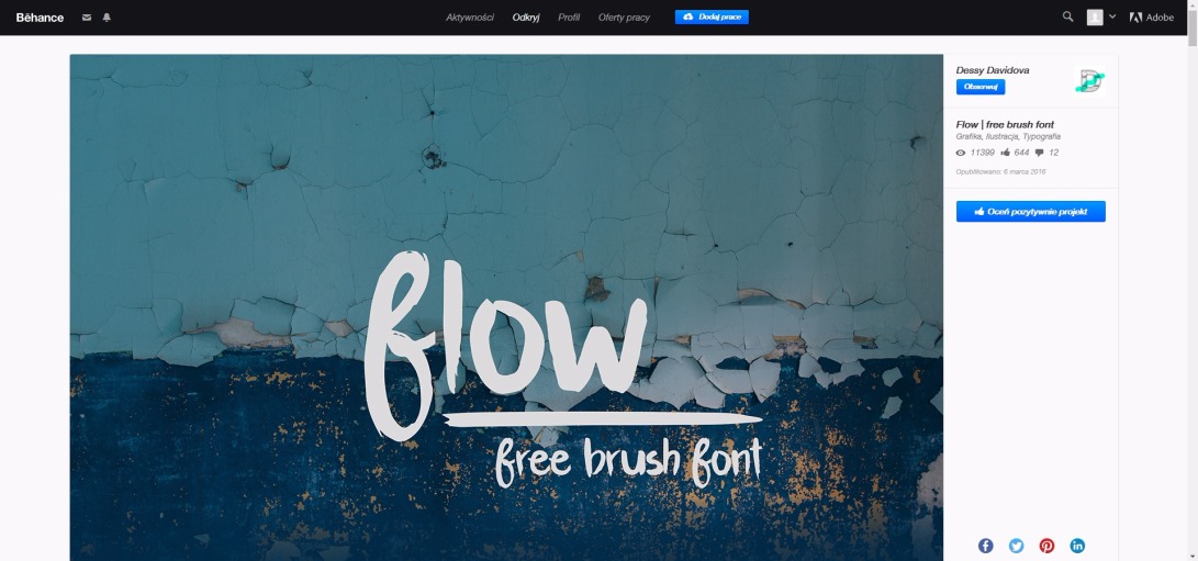 Flow | free brush font on Behance