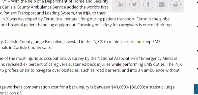 Carlisle County Takes Care of Its EMS - Journal of Emergency Medical Services