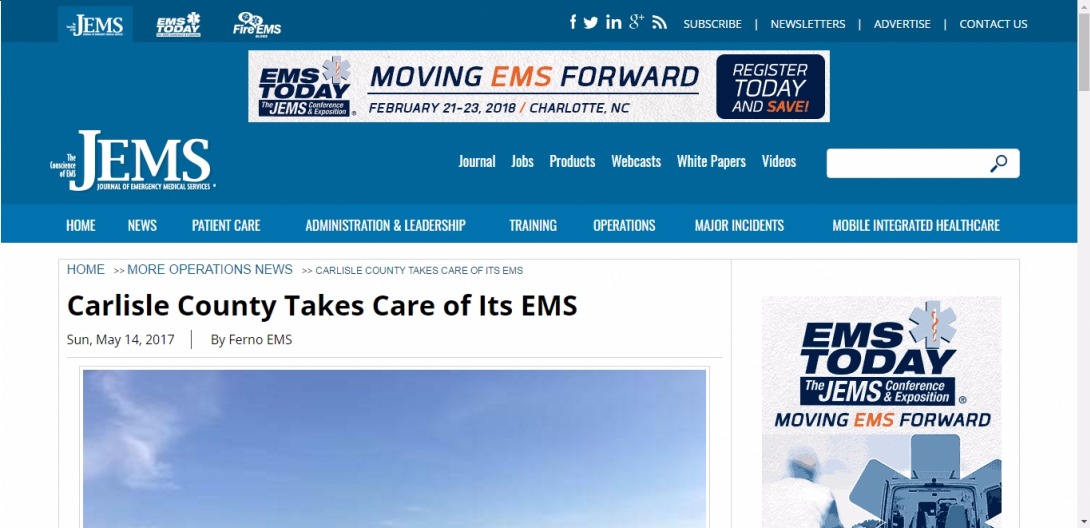 Carlisle County Takes Care of Its EMS - Journal of Emergency Medical Services