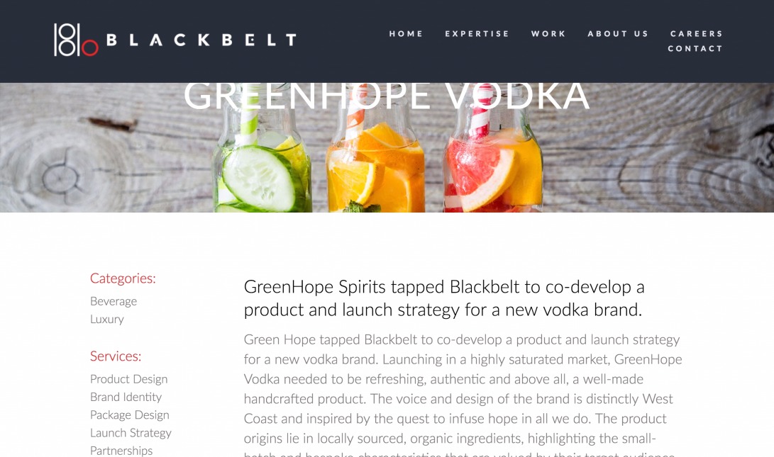 Green Hope Vodka — Blackbelt Agency