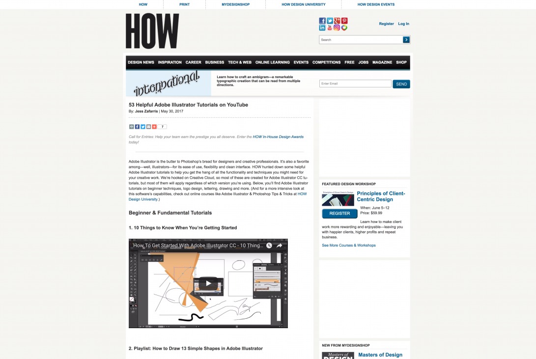 53 Helpful Adobe Illustrator Tutorials on YouTube - HOW Design