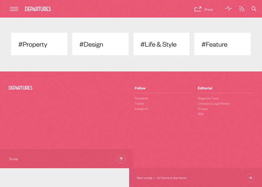 Colorful clean footer