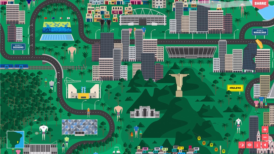 Rio 2016 Interactive Map » From Fiasco Design