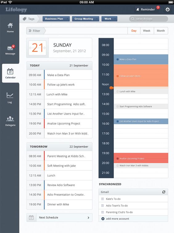 ToDo App design found on Dribbble | UI Schedules | Pinterest
