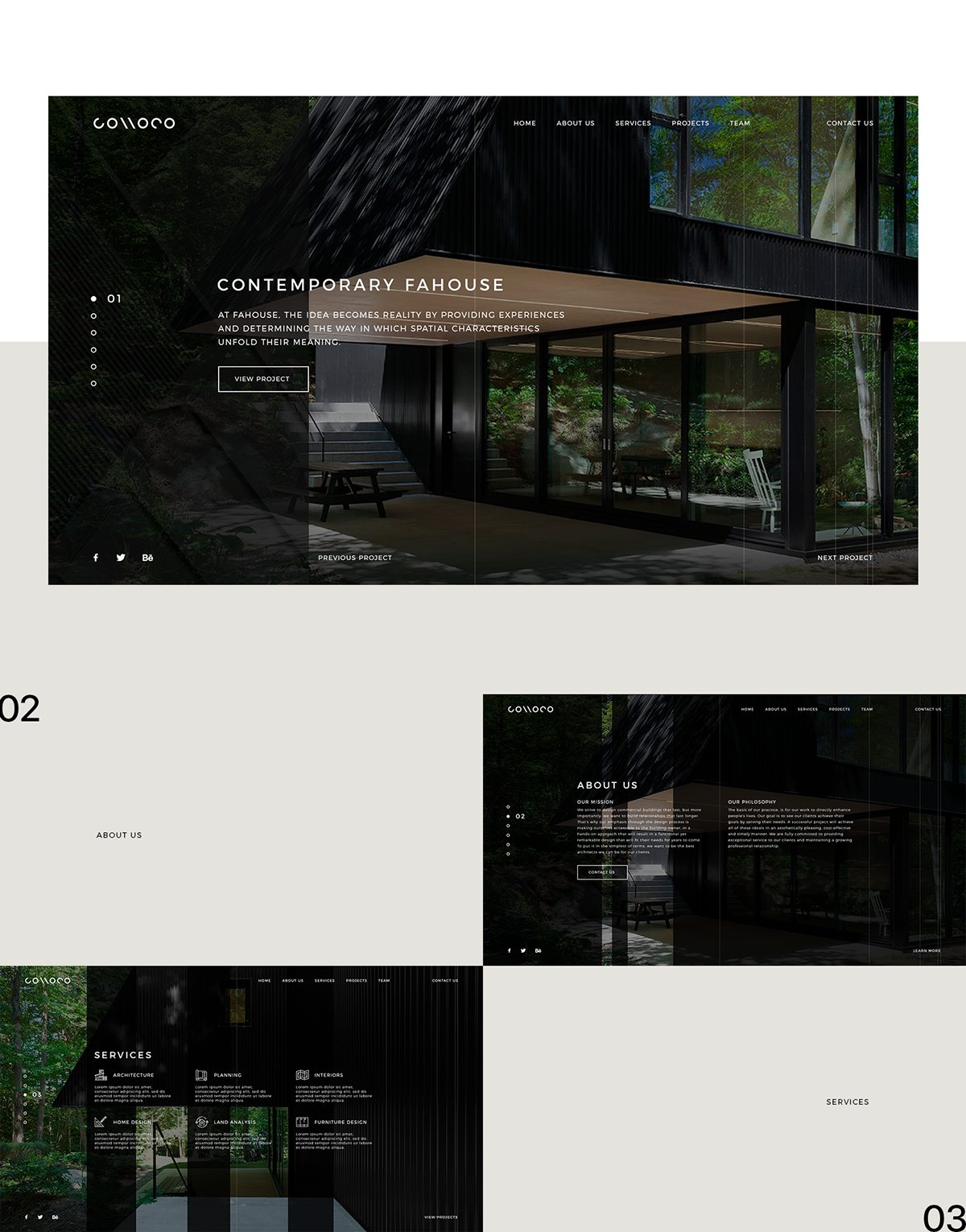 Connoco - Architecture PSD Template on Behance