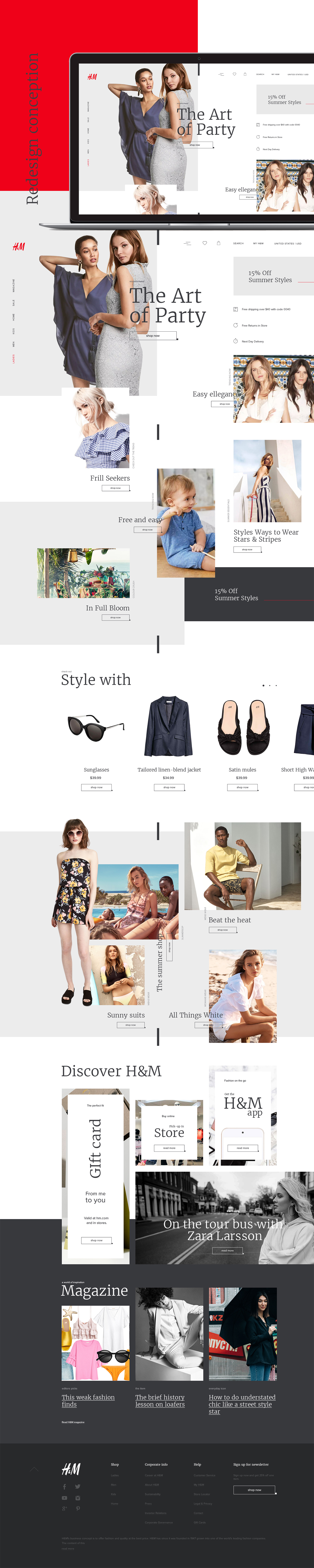 H&M Website Redesign on Behance