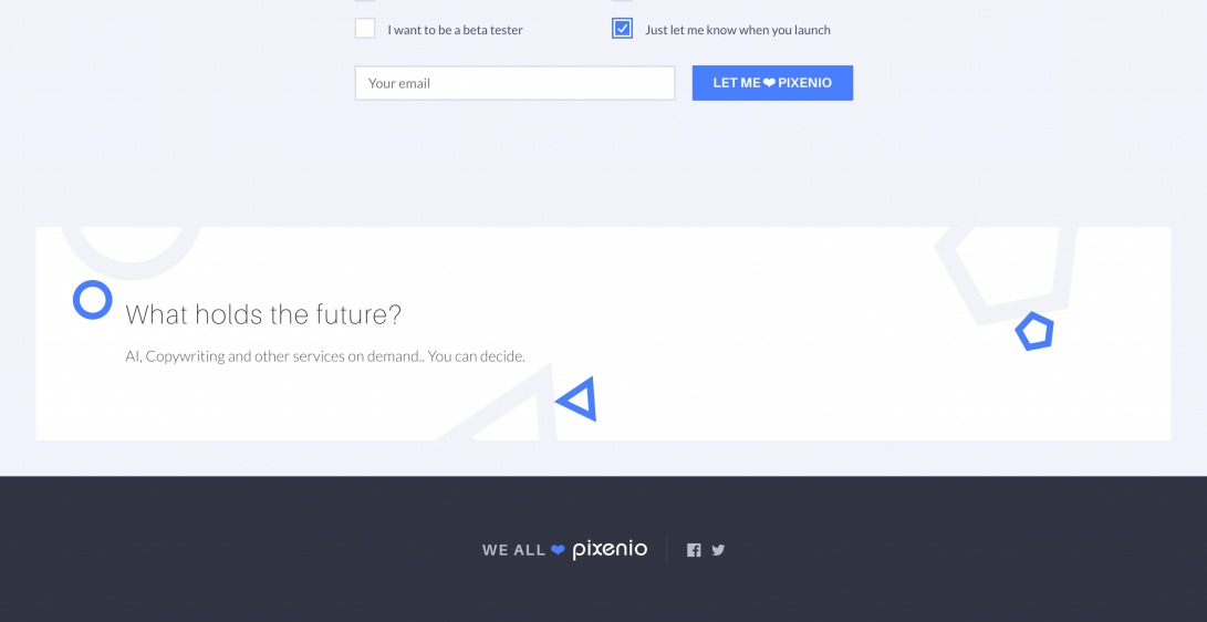 Pixenio - Nonsense free website creator.