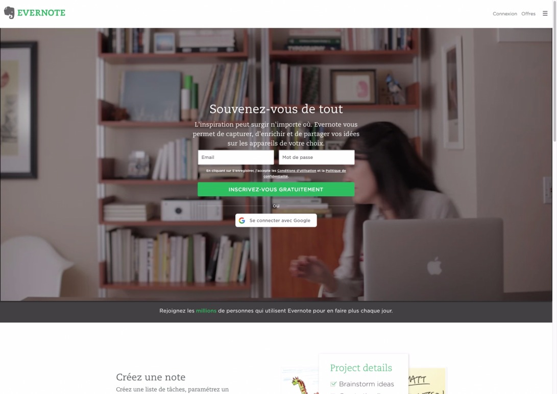 Capturez vos pensées | Evernote