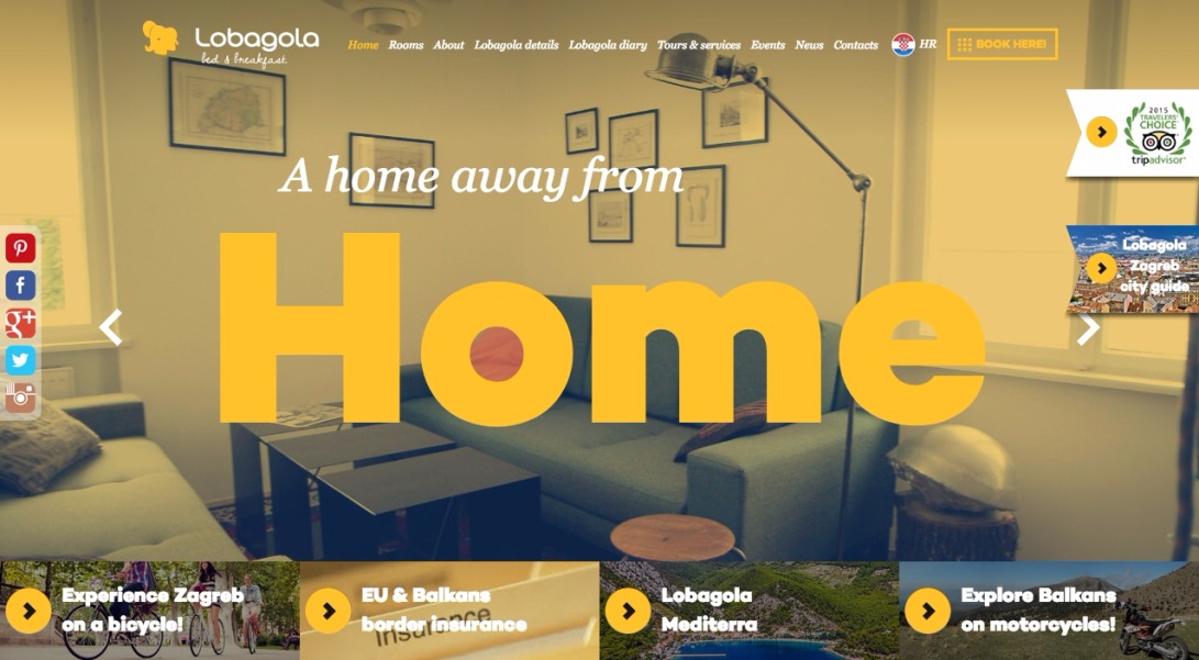 Lobagola B&B | design bed & breakfast in the center of Zagreb