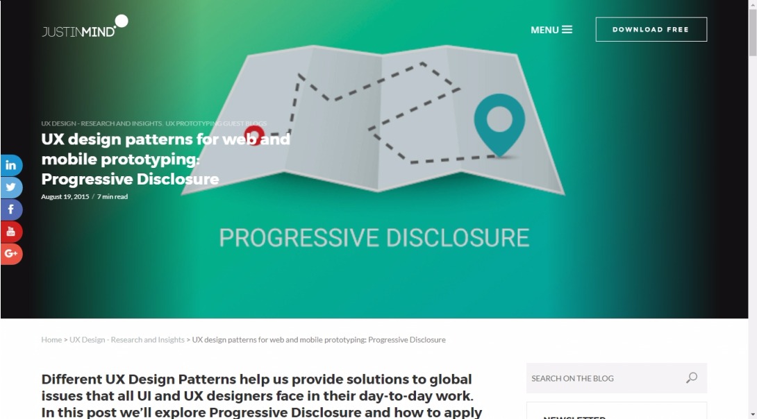 UX design patterns for prototyping: Progressive Disclosure