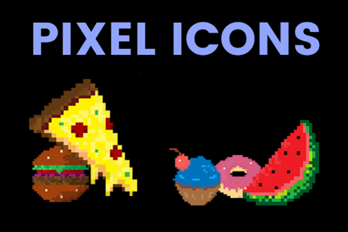 Pixel Food free icons set