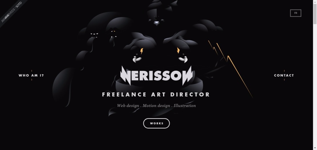 Nerisson — Freelance Webdesigner Strasbourg. Direction Artistique / Motion design / Illustration.